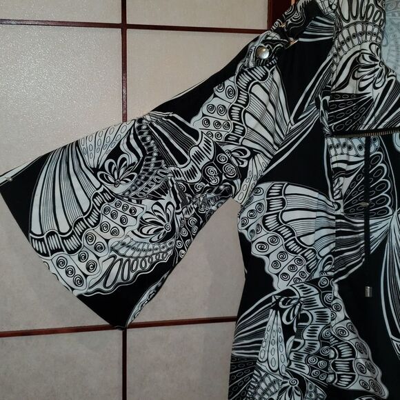 ERIN LONDON Black/White Designer Zip Up Jacket - Picture 3 of 12